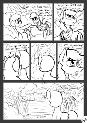 Size: 2481x3503 | Tagged: safe, artist:xxmarkingxx, oc, oc only, oc:flickering light, pony, comic:a midnight stroll, comic, cottontail woods, creepy, female, forest, horror, lake, mare, night, scary