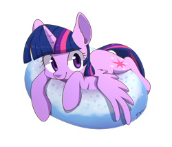 Size: 1283x1091 | Tagged: safe, artist:sion, twilight sparkle, twilight sparkle (alicorn), alicorn, pony, donut, female, looking at you, lying, mare, micro, simple background, smiling, solo, spread wings, tiny ponies, transparent background