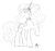 Size: 1500x1411 | Tagged: safe, artist:carnifex, nightmare rarity, spike, dragon, pony, giant pony, macro, monochrome