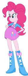 Size: 547x1455 | Tagged: safe, artist:didgereethebrony, edit, pinkie pie, equestria girls, belly, belly edit, fat, food baby, pudgy pie, simple background, solo, stuffed, transparent background