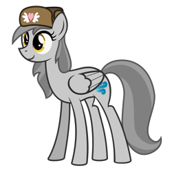 Size: 6667x6667 | Tagged: safe, artist:besttubahorse, oc, oc only, oc:zippy snips, pegasus, pony, absurd resolution, cutie mark, hat, simple background, solo, tall, transparent background, ushanka, vector