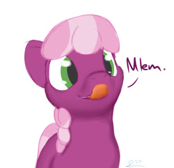 Size: 1039x1000 | Tagged: safe, artist:stillwaterspony, cheerilee, earth pony, pony, female, mlem, rough, silly, silly pony, simple background, solo, tongue out, white background