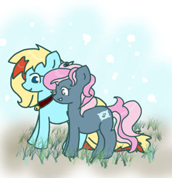 Size: 851x879 | Tagged: safe, artist:lou, oc, oc only, oc:honey wound, oc:juicy dream, pony