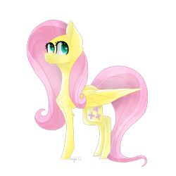 Size: 1000x1000 | Tagged: safe, artist:magesticchocolate, fluttershy, pegasus, pony, simple background, solo, transparent background