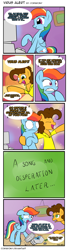 Size: 1150x4200 | Tagged: safe, artist:thebrokencog, derpibooru import, cheese sandwich, rainbow dash, pegasus, pony, comic, computer, song reference, virus alert, weird al yankovic