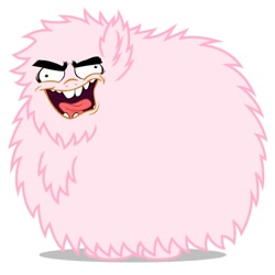 Size: 900x900 | Tagged: safe, artist:bonekaiser, edit, oc, oc only, oc:fluffle puff, pink, screaming, simple background, solo, solrac, vector, white background