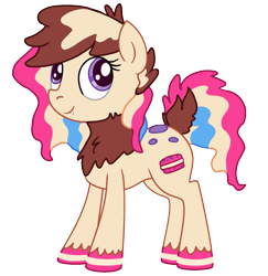 Size: 1377x1419 | Tagged: safe, artist:thebowtieone, oc, oc only, oc:colour cakes, food pony, original species, female, food, mare, simple background, snaggletooth, solo, transparent background