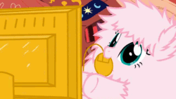 Size: 640x360 | Tagged: safe, artist:mixermike622, oc, oc only, oc:fluffle puff, animated, computer, computer mouse, mouth hold, solo, typing