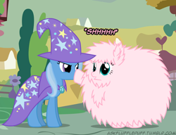 Size: 650x500 | Tagged: safe, artist:mixermike622, trixie, oc, oc:fluffle puff, tumblr:ask fluffle puff