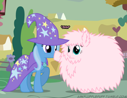 Size: 650x500 | Tagged: safe, artist:mixermike622, trixie, oc, oc:fluffle puff, tumblr:ask fluffle puff