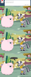 Size: 650x1625 | Tagged: safe, artist:mixermike622, zecora, oc, oc:fluffle puff, zebra, tumblr, tumblr:ask fluffle puff