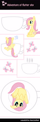 Size: 3000x9000 | Tagged: safe, artist:newcutiemark, fluttershy, pegasus, pony, climbing, comic, cup, cup of pony, cute, falling, female, frown, legs in air, looking at you, mare, micro, on back, pouting, sad, shyabetes, sitting, solo, teacup, tiny ponies, underhoof, weapons-grade cute