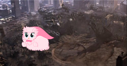 Size: 906x474 | Tagged: safe, artist:mixermike622, oc, oc only, oc:fluffle puff, man of steel, metropolis, solo, super fluff
