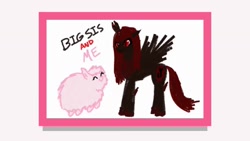 Size: 1280x720 | Tagged: safe, artist:fluffle puff, artist:mixermike622, oc, oc only, oc:fluffle puff, oc:marksaline, crayon, dead space, drawing, marker (dead space)