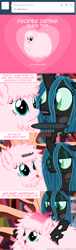 Size: 650x2126 | Tagged: safe, artist:mixermike622, derpibooru import, queen chrysalis, oc, oc:fluffle puff, changeling, changeling queen, ask, comic, derpibooru, fluffy, tumblr:ask fluffle puff