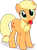 Size: 2005x2717 | Tagged: safe, artist:arifproject, applejack, earth pony, pony, apple, cute, food, hatless, jackabetes, looking at you, missing accessory, nom, obligatory apple, simple background, solo, transparent background, vector