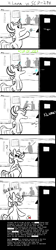 Size: 800x3581 | Tagged: safe, artist:wyodak, princess luna, alicorn, pony, comic, horny luna, monochrome, scp, scp foundation, scp-294