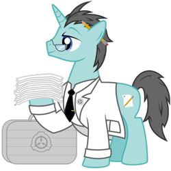 Size: 894x894 | Tagged: safe, artist:dr-phoen-x, pony, doctor iceberg, scp, scp foundation