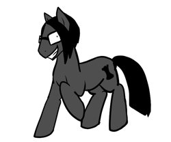 Size: 600x500 | Tagged: safe, artist:ressq, ponified, slenderman, solo, the collective, the observer, tribetwelve