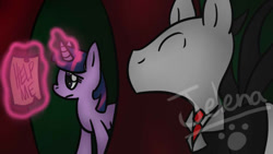 Size: 586x330 | Tagged: safe, artist:thesuperpuppy, twilight sparkle, pony, unicorn, female, mare, slenderman