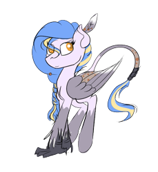 Size: 547x596 | Tagged: safe, artist:beardie, oc, oc only, hippogriff, offspring, simple background, solo, transparent background