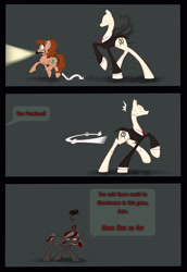 Size: 2200x3200 | Tagged: safe, artist:pimander1446, slendermane, oc, pony, comic, ponified, slenderman, slenderpony