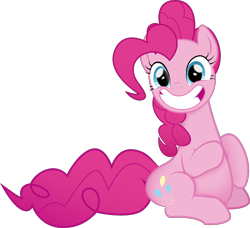 Size: 3310x3014 | Tagged: safe, artist:tummygut, pinkie pie, pony, a trivial pursuit, adorafatty, chubbie pie, chubby, cute, fat, female, grin, pinkie being pinkie, pudgy pie, smiling, stuffed