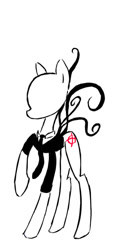 Size: 387x762 | Tagged: safe, artist:catsrusme, slendermane, pony, ponified, slenderman, slenderpony