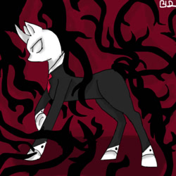 Size: 512x512 | Tagged: safe, artist:blossomdash, slendermane, ponified, slenderman, slenderpony