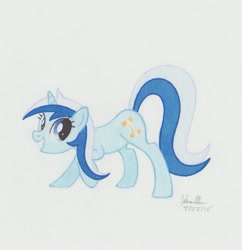 Size: 879x909 | Tagged: safe, artist:soulsliver249, minuette, unicorn, female, horn, mare, solo, traditional art