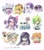 Size: 1786x2048 | Tagged: safe, artist:osawari64, derpibooru import, applejack, photo finish, rarity, twilight sparkle, alicorn, earth pony, human, pony, unicorn, crossover, danganronpa, female, glasses, mare, papyrus (undertale), sans (undertale), simple background, toko fukawa, undertale, white background