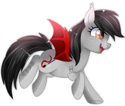 Size: 1500x1274 | Tagged: safe, artist:sugguk, oc, oc only, oc:scarlet spectrum, bat pony, pony, female, mare, simple background, solo, transparent background