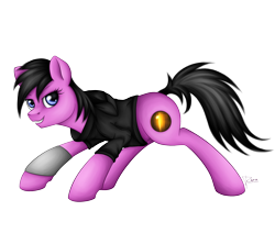 Size: 1800x1600 | Tagged: safe, artist:puggie, oc, oc only, earth pony, pony, clothes, commission, female, simple background, solo, sweater, teeth, transparent background, wristband