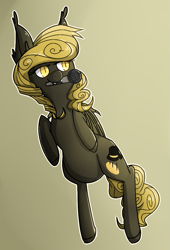 Size: 695x1023 | Tagged: safe, artist:tilling-tan, oc, oc only, oc:black mambo, bat pony, pony, microphone, solo