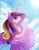 Size: 1188x1518 | Tagged: safe, artist:nutty-stardragon, artist:nuttypanutdy, princess cadance, alicorn, bird, pony, flying, sky, solo, solo focus, sun