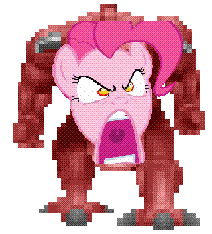 Size: 212x234 | Tagged: safe, derpibooru import, pinkie pie, earth pony, pony, crossover, doom, pinkie demon, pinky demon, pun