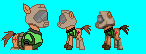 Size: 146x54 | Tagged: safe, artist:demon-gehog, doom, doomguy, flynn phobos, pixel art, ponified