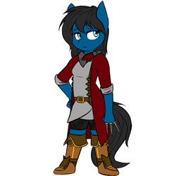 Size: 960x960 | Tagged: safe, artist:rice, oc, oc only, oc:blue pone, anthro, earth pony, plantigrade anthro, anthro oc, solo