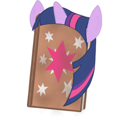 Size: 1024x1024 | Tagged: safe, artist:snake8head, twilight sparkle, twilight sparkle (alicorn), alicorn, pony, bookhorse, literal, reading is magic, solo