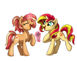 Size: 900x707 | Tagged: safe, artist:sciggles, sunset shimmer, oc, pony, equestria girls, eyes closed, magic, microphone, open mouth, simple background, transparent background