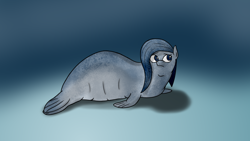 Size: 1920x1080 | Tagged: safe, artist:maksymvaulin, oc, oc:sosiska, original species, seal, seal pony, arctic, digital art, fat, female, thick