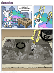 Size: 773x1044 | Tagged: safe, artist:schizopie, princess celestia, alicorn, pony, brush, female, ink, mare, okami, solo