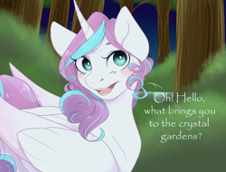 Size: 1396x1063 | Tagged: artist needed, safe, artist:flurryheart-thoughts, princess flurry heart, alicorn, pony, ask, looking at you, older, solo, talking to viewer, tumblr