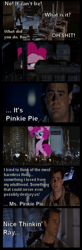 Size: 338x1027 | Tagged: safe, pinkie pie, pony, egon spengler, ghostbusters, giant pony, macro, peter venkman, ray stantz, vulgar, winston zeddemore