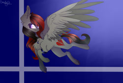 Size: 1496x1011 | Tagged: safe, artist:emily-826, oc, oc only, oc:streak set, pegasus, pony, flying, solo