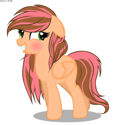 Size: 2845x3134 | Tagged: safe, artist:asika-aida, oc, oc only, oc:j.j., pegasus, pony, blushing, commission, female, floppy ears, green eyes, looking away, mare, simple background, solo, transparent background