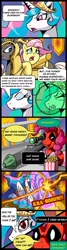 Size: 720x2691 | Tagged: safe, artist:madmax, fluttershy, pinkie pie, princess celestia, alicorn, earth pony, pegasus, pony, assassin, at field, battle for equestria, comic, crossover, deadpool, female, fight, force field, male, mangekyo sharingan, mare, naruto, neon genesis evangelion, pinkiepool, princess, rocket launcher, sharingan, stallion, tengen toppa gurren lagann, tyrant celestia