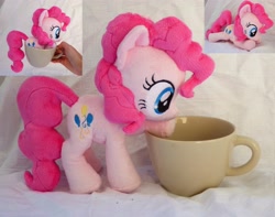 Size: 3856x3032 | Tagged: safe, artist:epicrainbowcrafts, pinkie pie, pony, beanie (plushie), cup, cup of pony, cute, diapinkes, irl, micro, mug of plush, photo, plushie