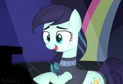 Size: 1984x1360 | Tagged: safe, artist:mel2003, coloratura, the mane attraction, piano, scene interpretation, solo