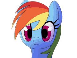 Size: 500x375 | Tagged: safe, artist:stoic5, rainbow dash, pegasus, pony, animated, context is for the weak, cute, explicit source, eyes on the prize, female, frame by frame, gif, licking, licking lips, lip bite, out of context, pure unfiltered evil, smiling, solo, tongue out, wide eyes, wip